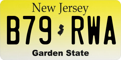 NJ license plate B79RWA