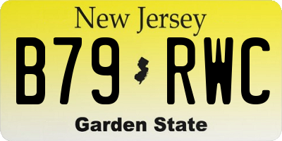 NJ license plate B79RWC