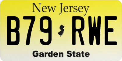 NJ license plate B79RWE