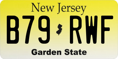 NJ license plate B79RWF