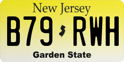 NJ license plate B79RWH