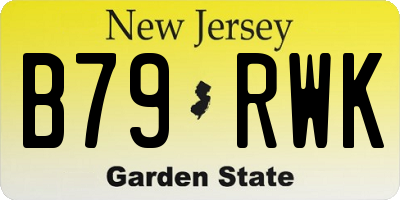 NJ license plate B79RWK