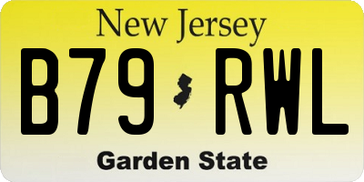 NJ license plate B79RWL