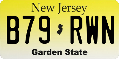 NJ license plate B79RWN
