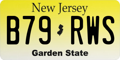 NJ license plate B79RWS