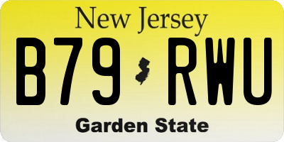 NJ license plate B79RWU