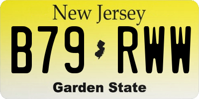 NJ license plate B79RWW