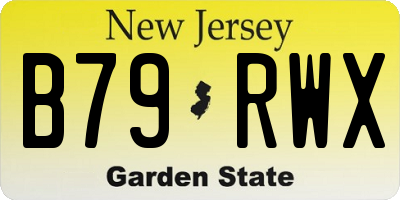 NJ license plate B79RWX
