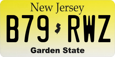 NJ license plate B79RWZ