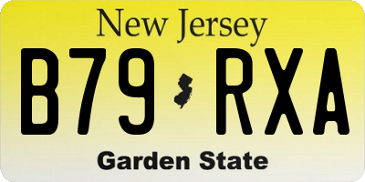 NJ license plate B79RXA