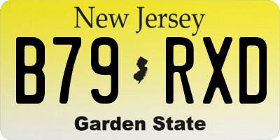NJ license plate B79RXD