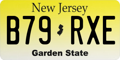 NJ license plate B79RXE