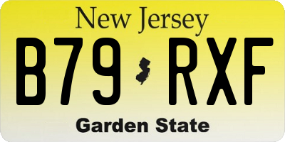 NJ license plate B79RXF