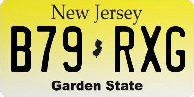 NJ license plate B79RXG