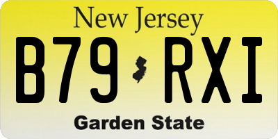 NJ license plate B79RXI