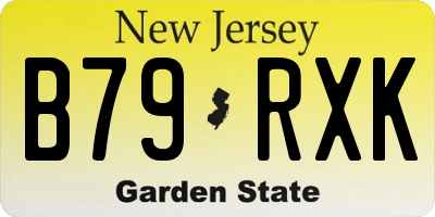 NJ license plate B79RXK