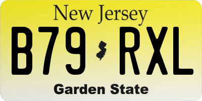 NJ license plate B79RXL