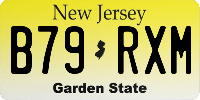 NJ license plate B79RXM