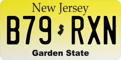 NJ license plate B79RXN