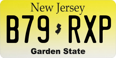 NJ license plate B79RXP