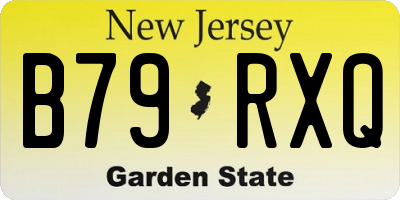 NJ license plate B79RXQ