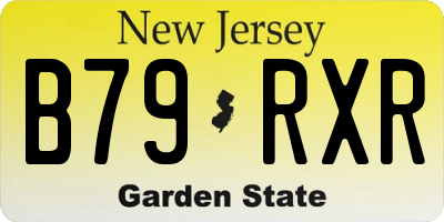 NJ license plate B79RXR