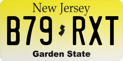 NJ license plate B79RXT