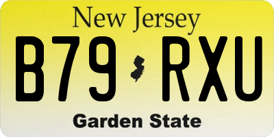 NJ license plate B79RXU