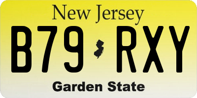 NJ license plate B79RXY