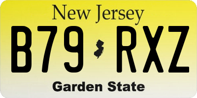 NJ license plate B79RXZ