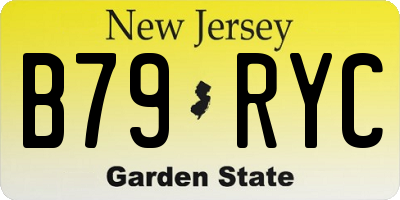 NJ license plate B79RYC