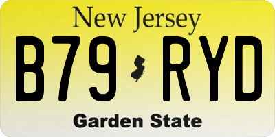 NJ license plate B79RYD