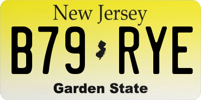 NJ license plate B79RYE