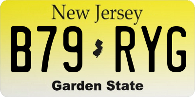 NJ license plate B79RYG