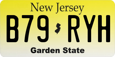 NJ license plate B79RYH