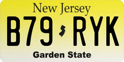 NJ license plate B79RYK