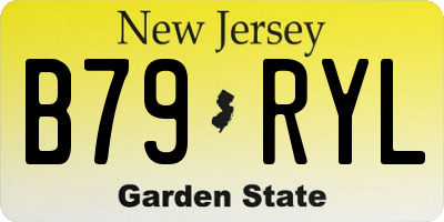 NJ license plate B79RYL