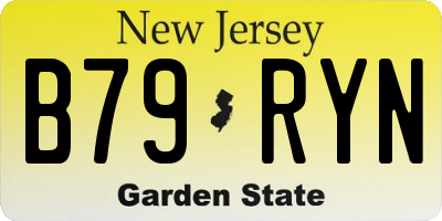 NJ license plate B79RYN