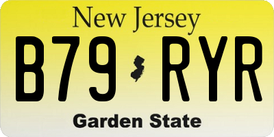 NJ license plate B79RYR