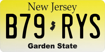 NJ license plate B79RYS