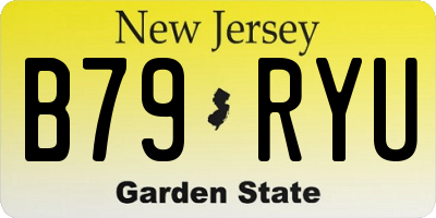 NJ license plate B79RYU