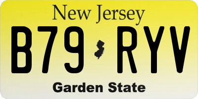 NJ license plate B79RYV