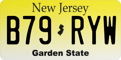 NJ license plate B79RYW