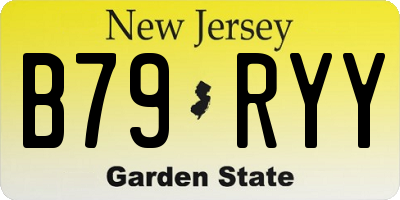 NJ license plate B79RYY