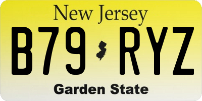 NJ license plate B79RYZ