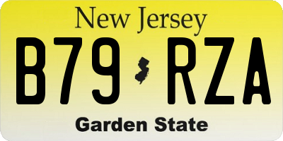 NJ license plate B79RZA