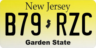 NJ license plate B79RZC