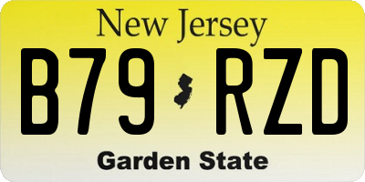 NJ license plate B79RZD