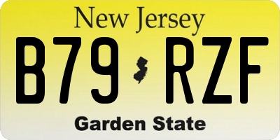 NJ license plate B79RZF