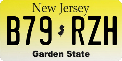 NJ license plate B79RZH